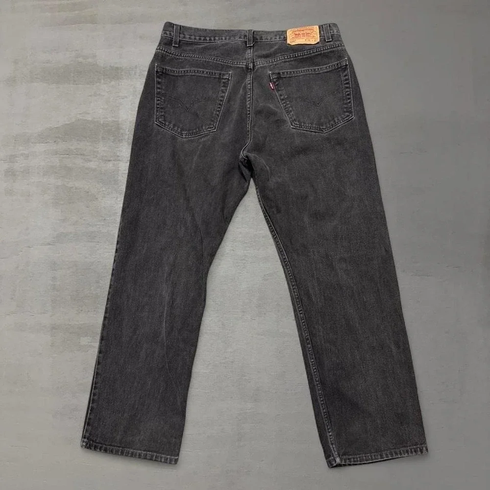 Vintage Levi's 505 Regular Fit Jeans Black Straight Leg Denim 00505-0260 36 x 29